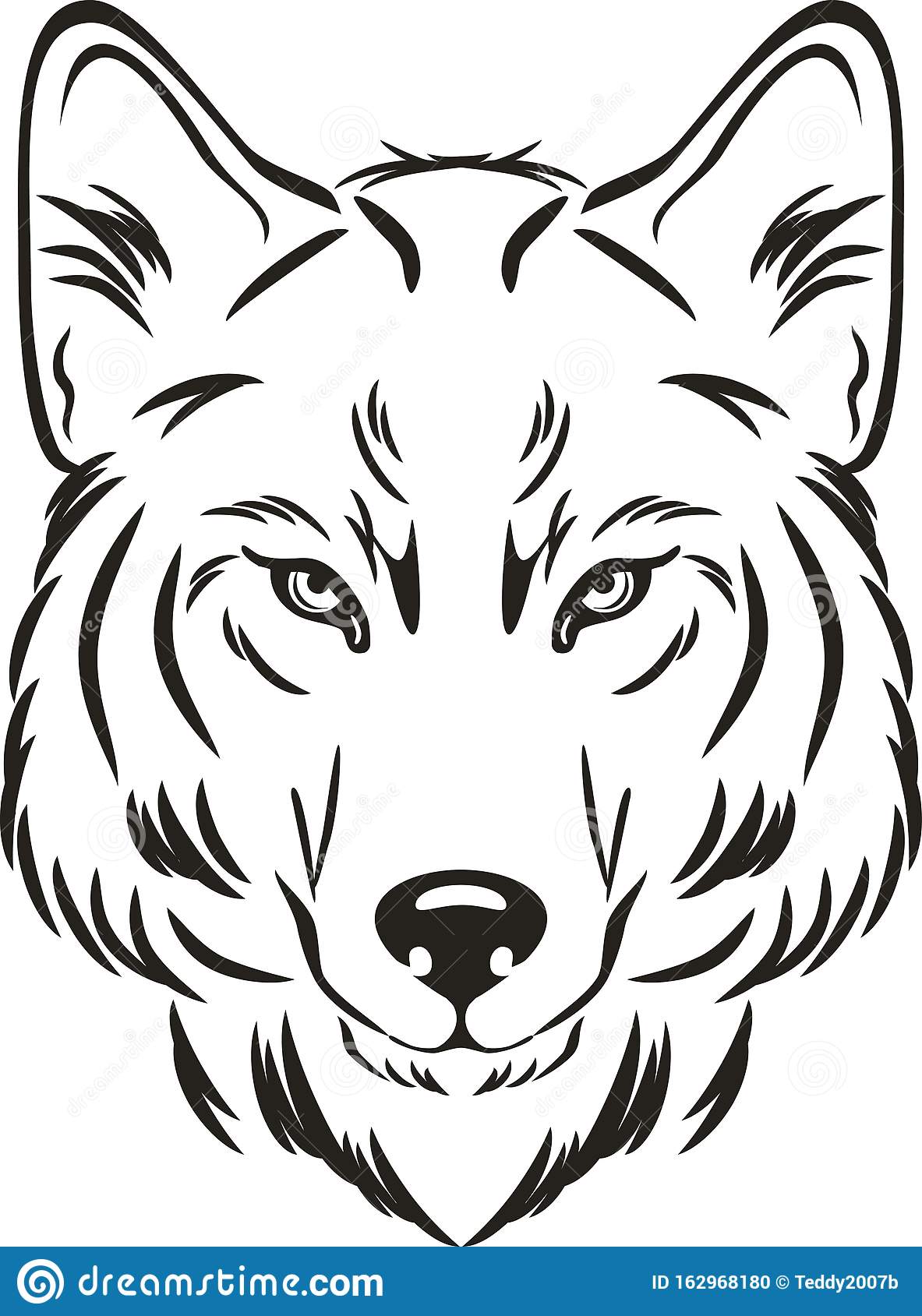 free printable wolf drawings